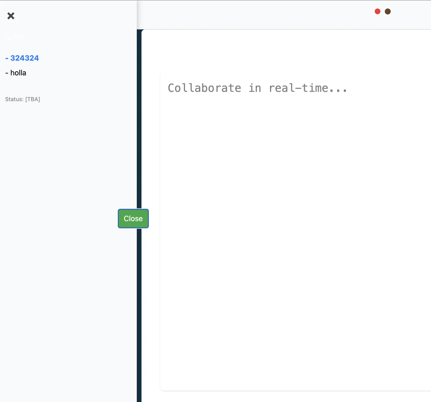 Other notes in the editor sidebar